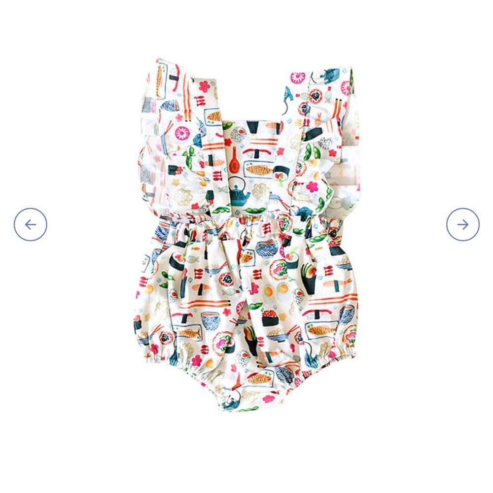 Worthy Threads Baby Girl Sushi Bubble 12-18m